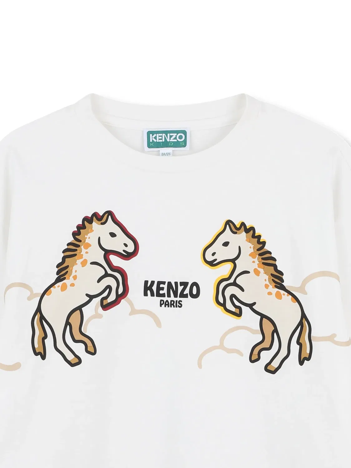 Рубашка с графикой лошади на Новый год Kenzo, белый — фото 2