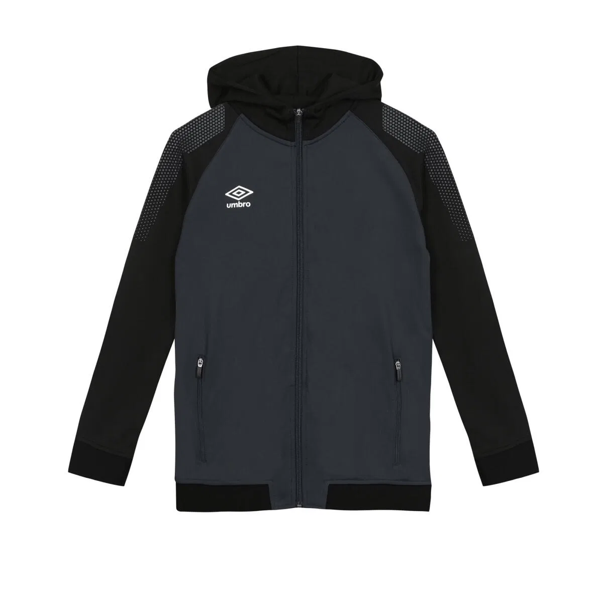 Детское худи с капюшоном Umbro, Цвет Grau / Schiefergrau / Schwarz