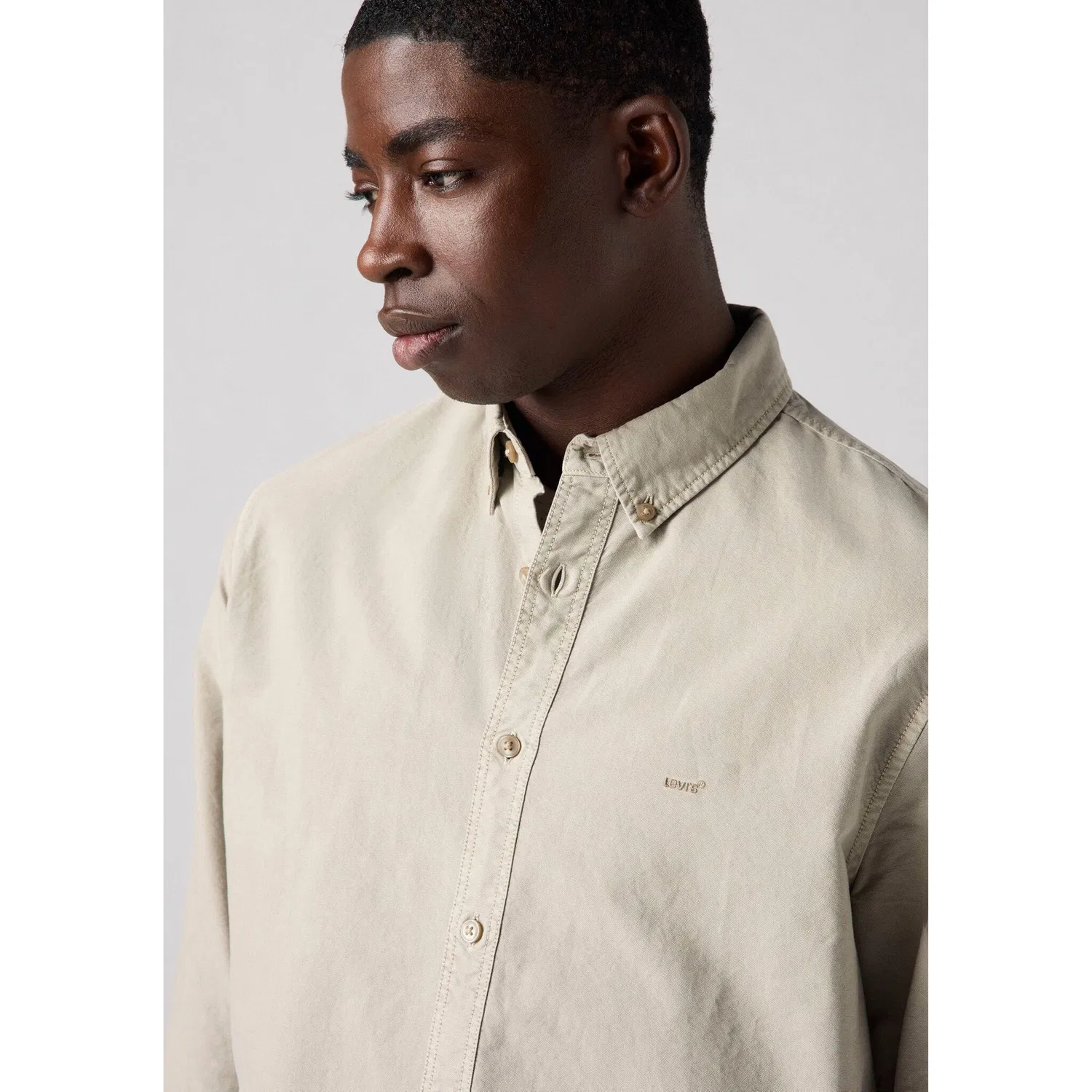 Мужская рубашка с длинным рукавом Authentic Button Down Levi's, Colby Vintage Khaki — фото 4