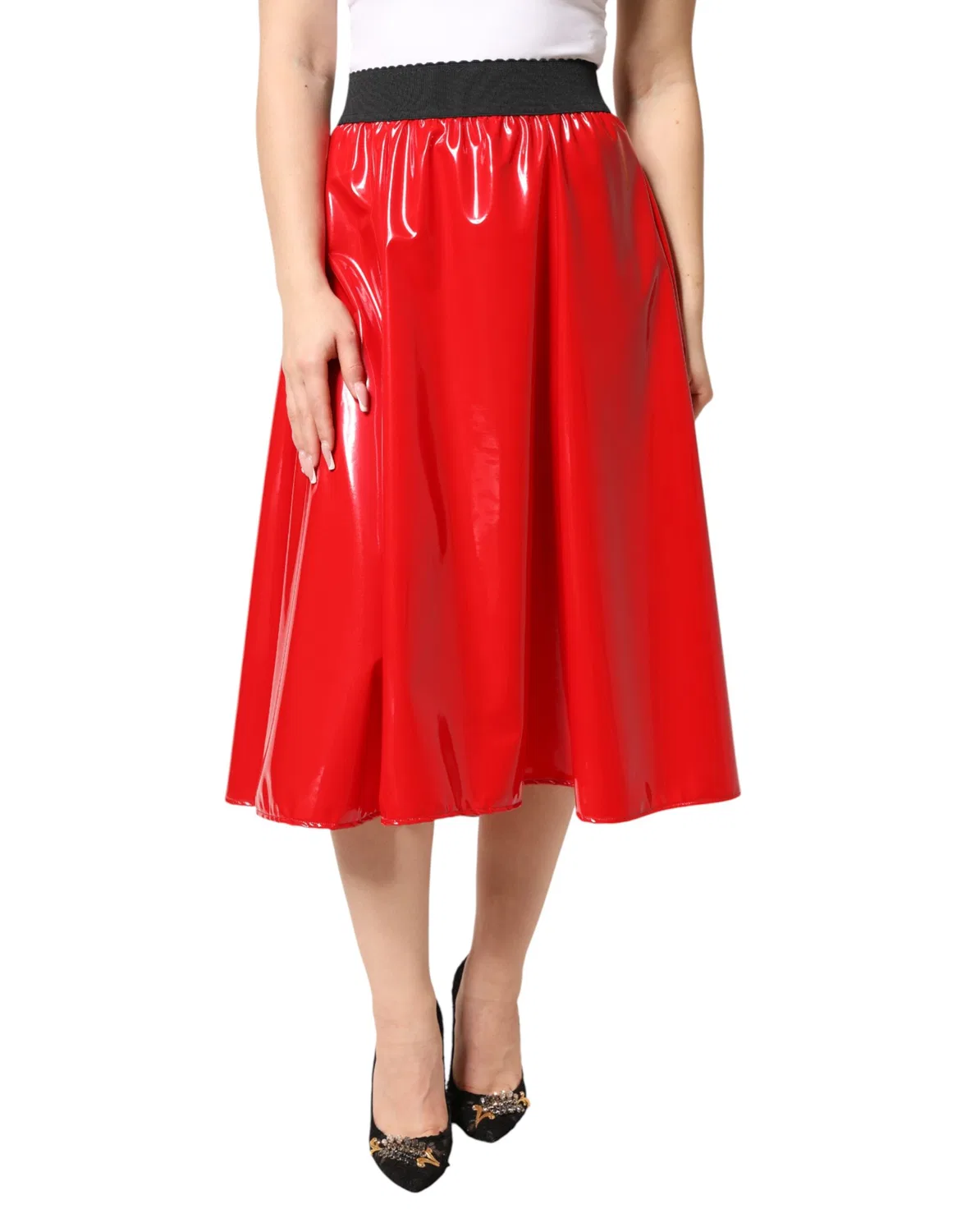 Женская юбка-миди с высокой посадкой High Waist Midi Dolce & Gabbana, Red