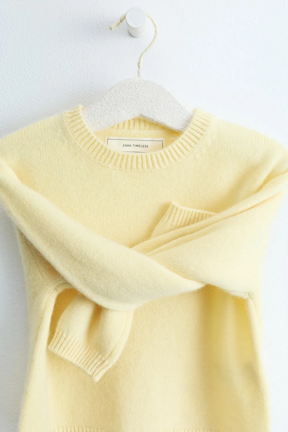ZARA TIMELESS - Свитер из 100% кашмира, Light yellow — фото 3