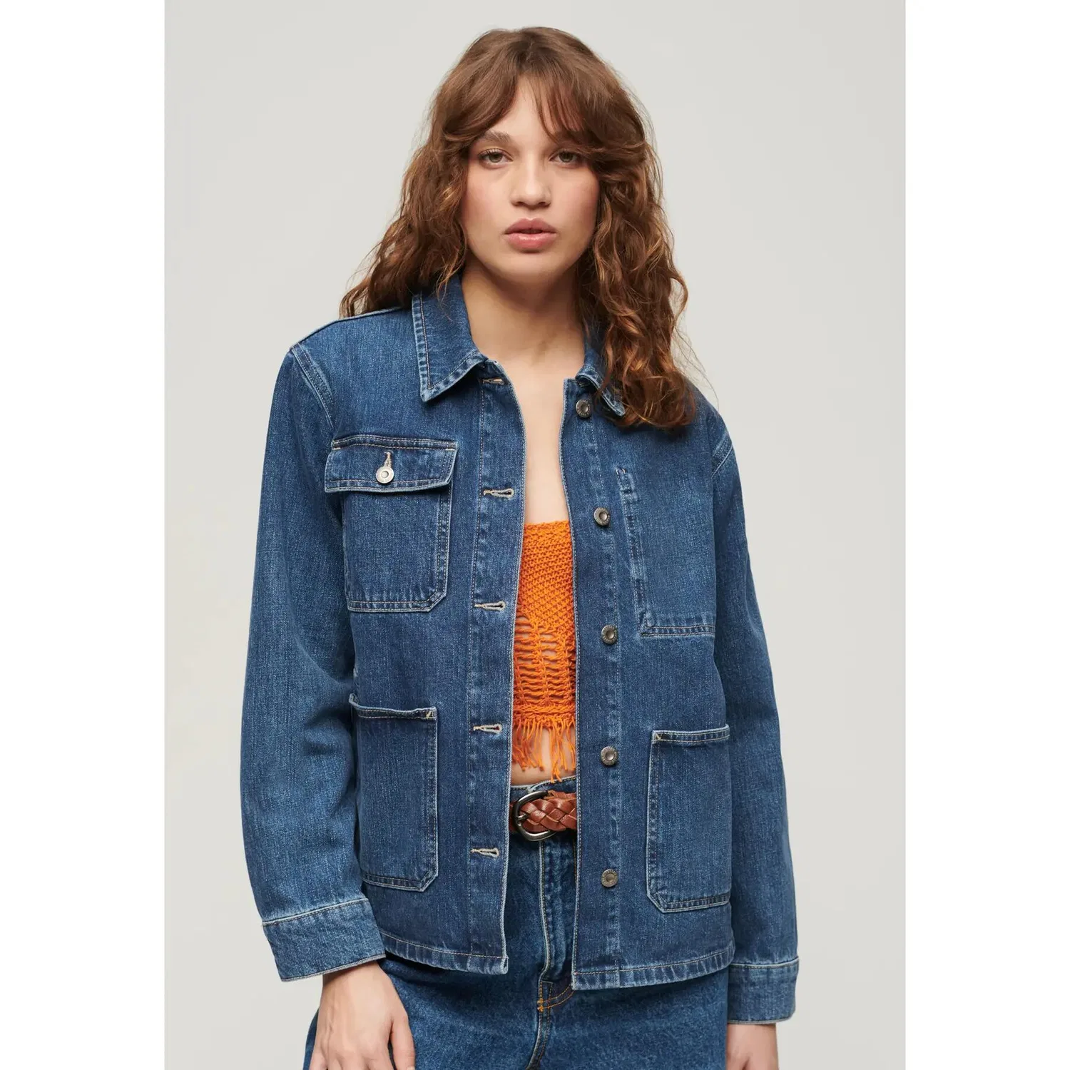Женская джинсовая куртка Chore Superdry, Blau — фото 2
