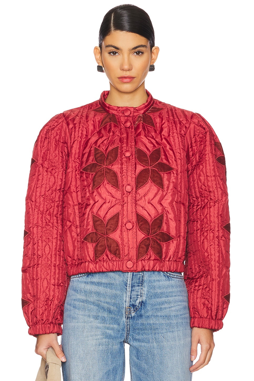

Стеганая куртка куинн Free People, цвет marsala