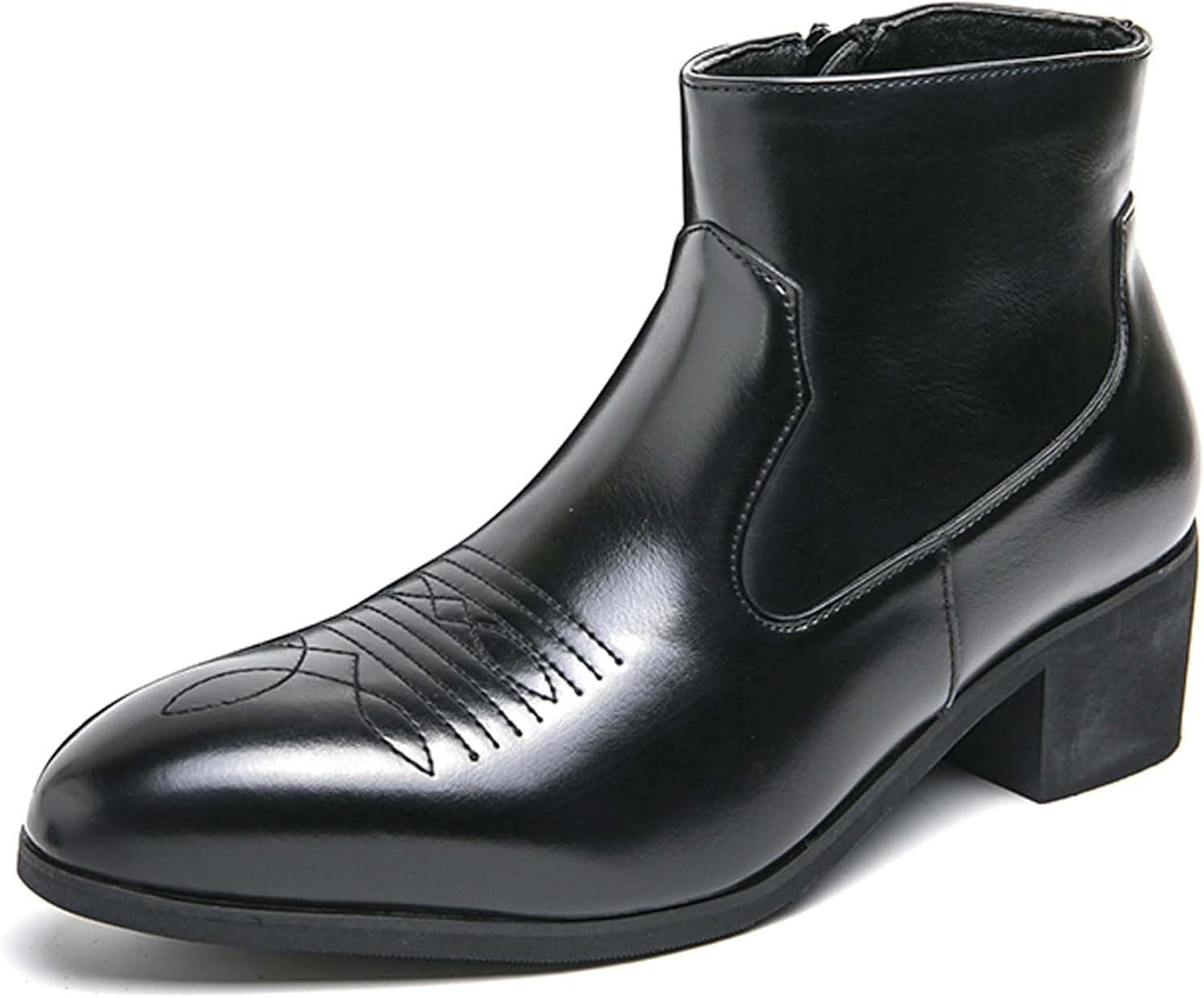 

Мужские ботинки челси: модные, персонализированные, остроносые, деловые, офисные, формальные, для подростков, для повседневной носки, танцевальных вечеринок, свадебных костюмов, платьев, кожаные туфли Generic, черный