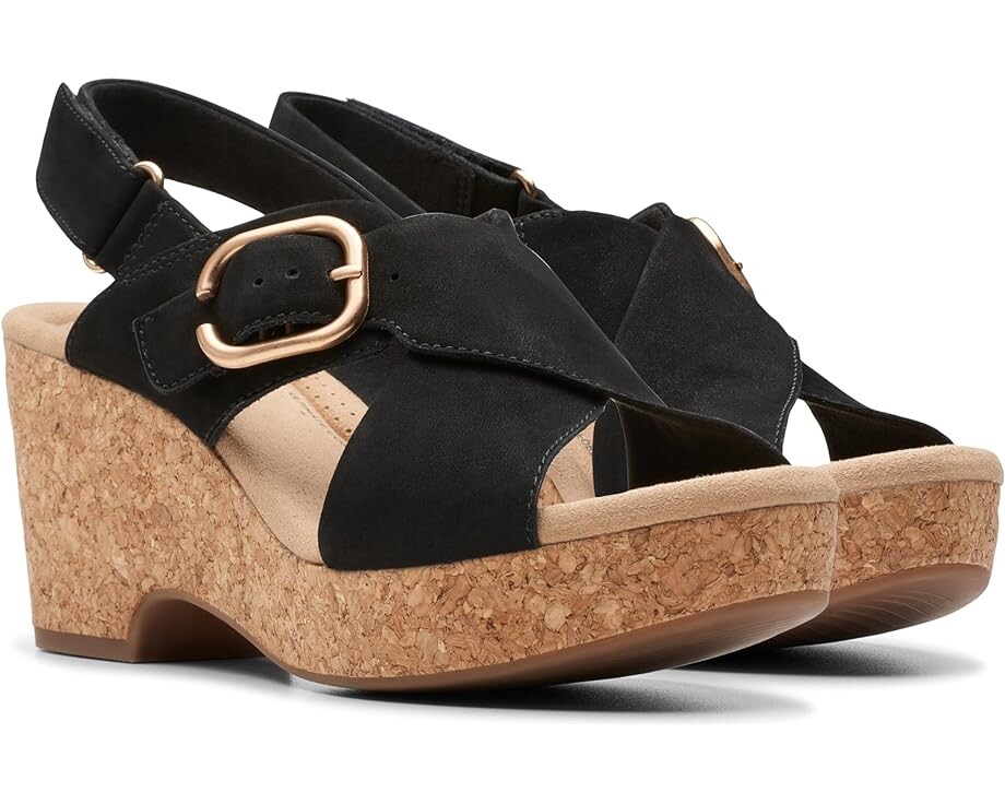 Туфли Clarks Giselle Dove, цвет Black Nubuck