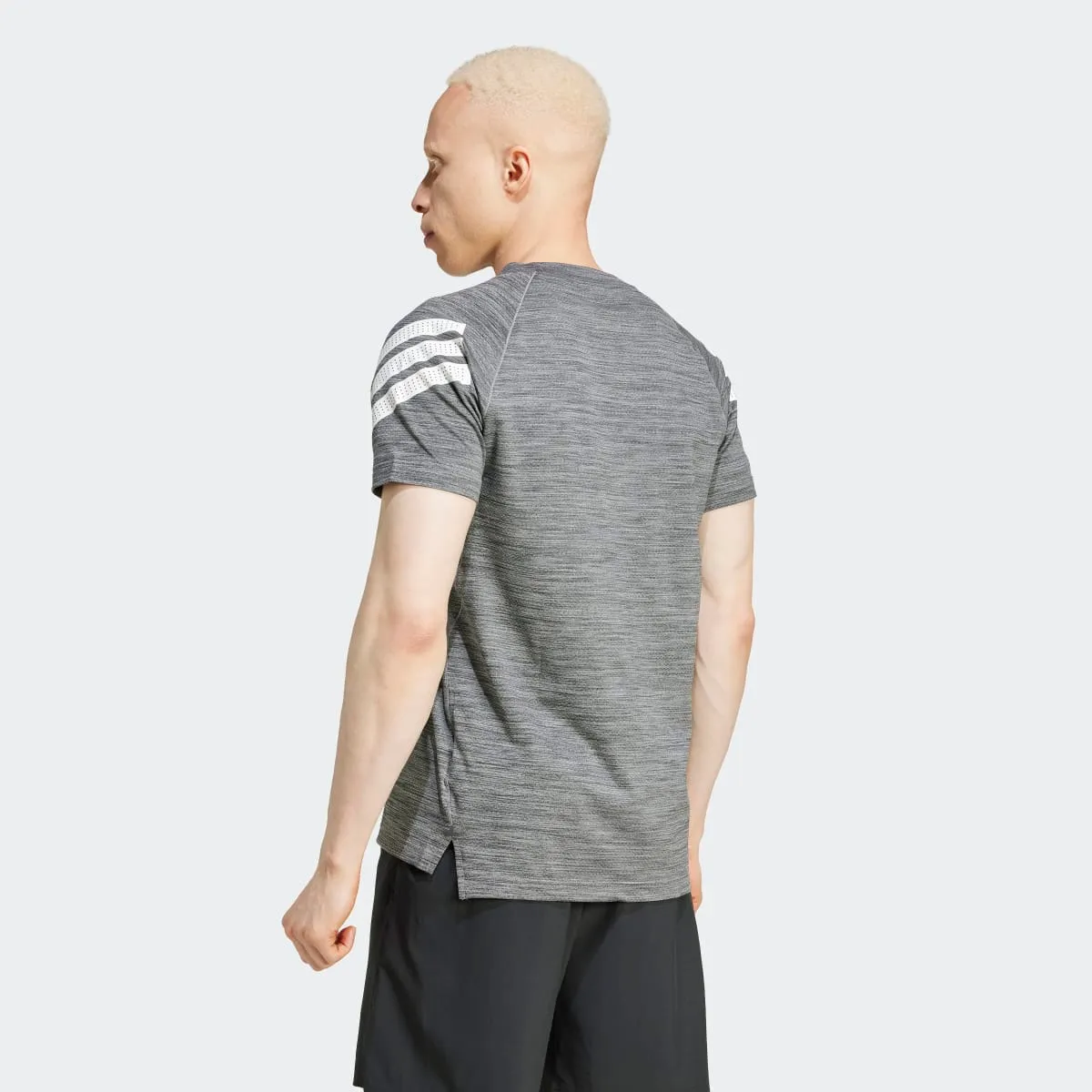 Мужская футболка Icon с 3 полосками adidas, черный — фото 2
