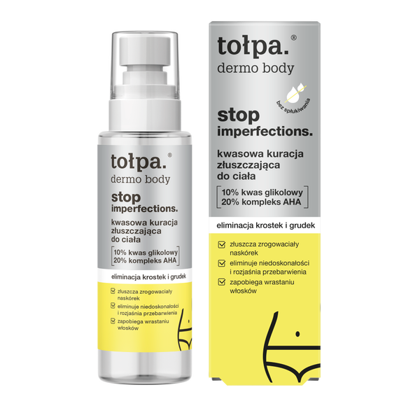 

Кислотный пилинг для тела 30% кислот, 100 мл Tołpa Dermo body stop imperfections