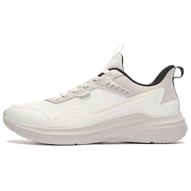 

QIAODAN Износостойкие нескользящие низкие кроссовки для бега, мужские, белые, бежевые