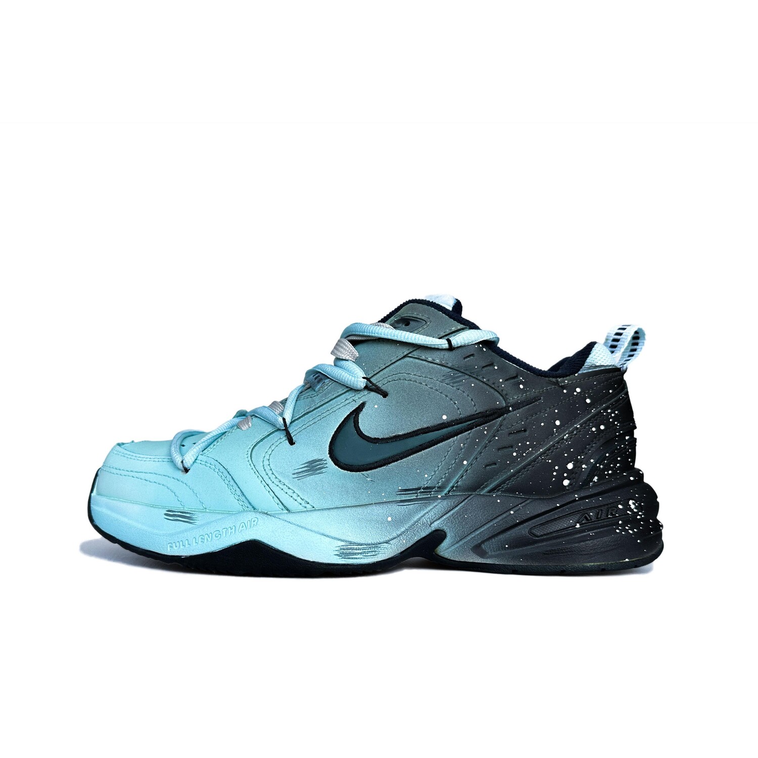 

Кроссовки Nike Air Monarch 4 Chunky Sneakers Unisex Low-top Teal/black, синий