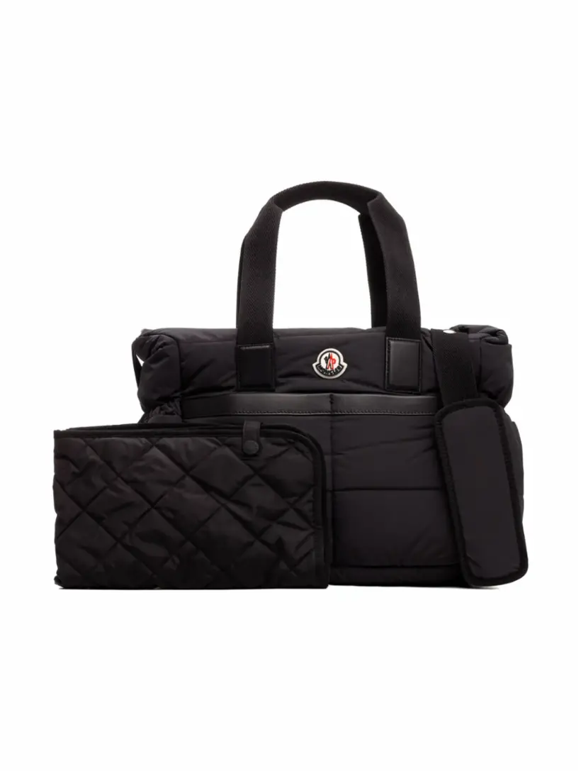

Пеленальная сумка с логотипом Moncler, черный