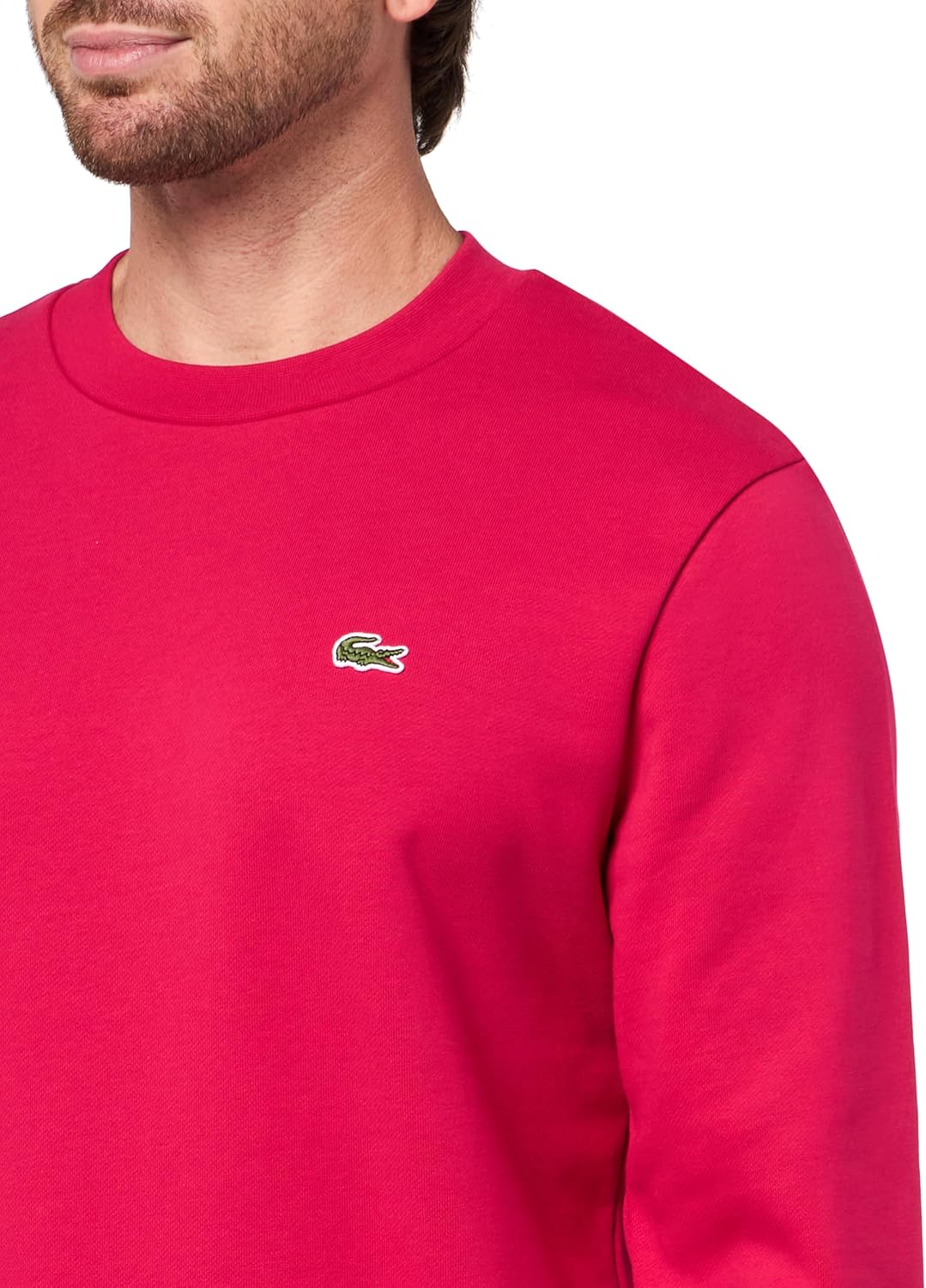 Lacoste мужской Classic Fit флисовая толстовка, Bigarreau Cherry — фото 3