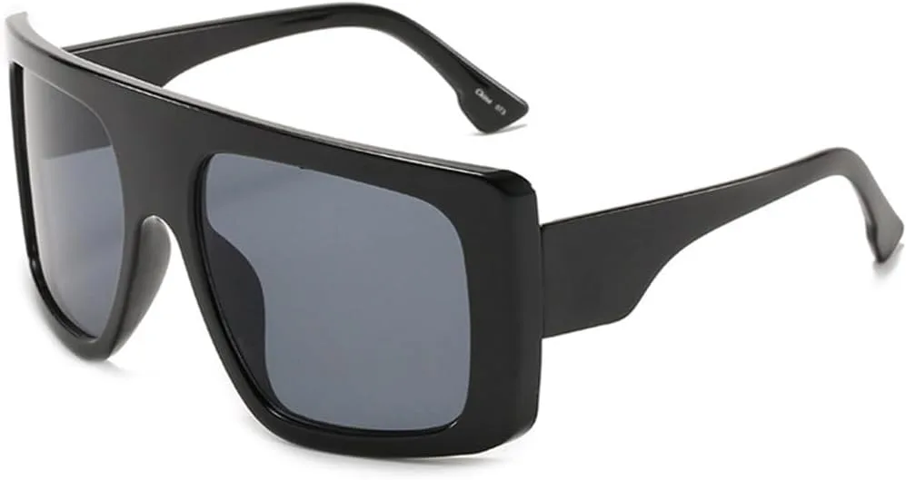 

Модные, стильные, большие панк-солнцезащитные очки для женщин и мужчин, уникальные солнцезащитные очки класса люкс с защитой от УФ-излучения UV400 generic, Black Gray