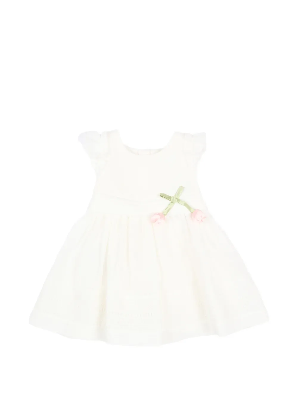 

Платье с оборками и цветочным принтом Mayoral, бежевый