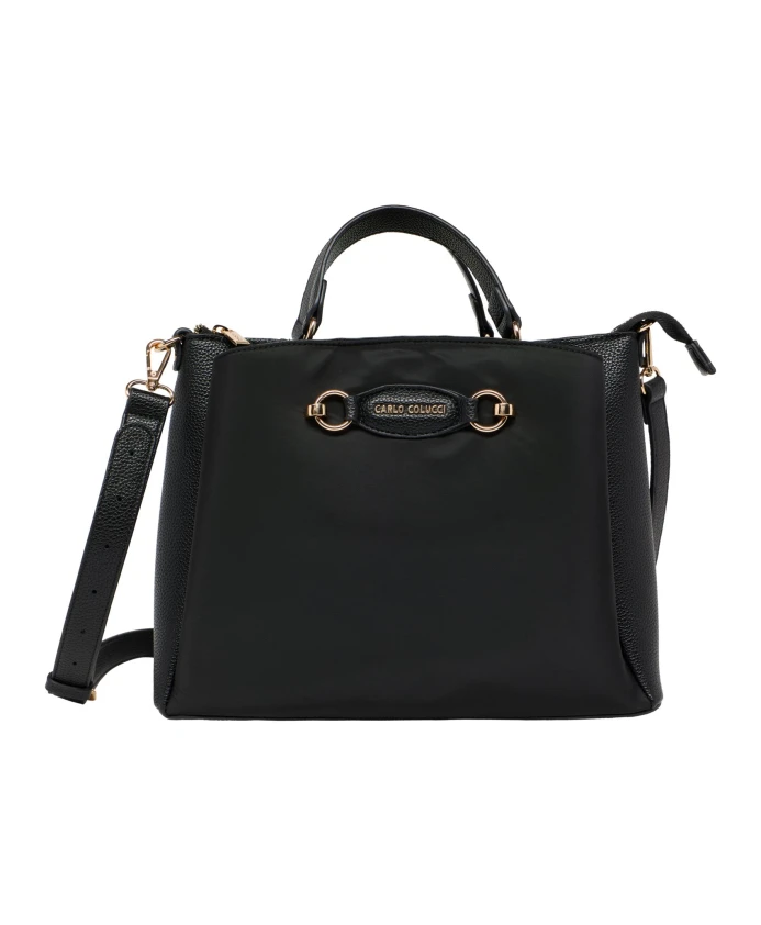 

Сумка с тисненым логотипом. Carlo Colucci, черный