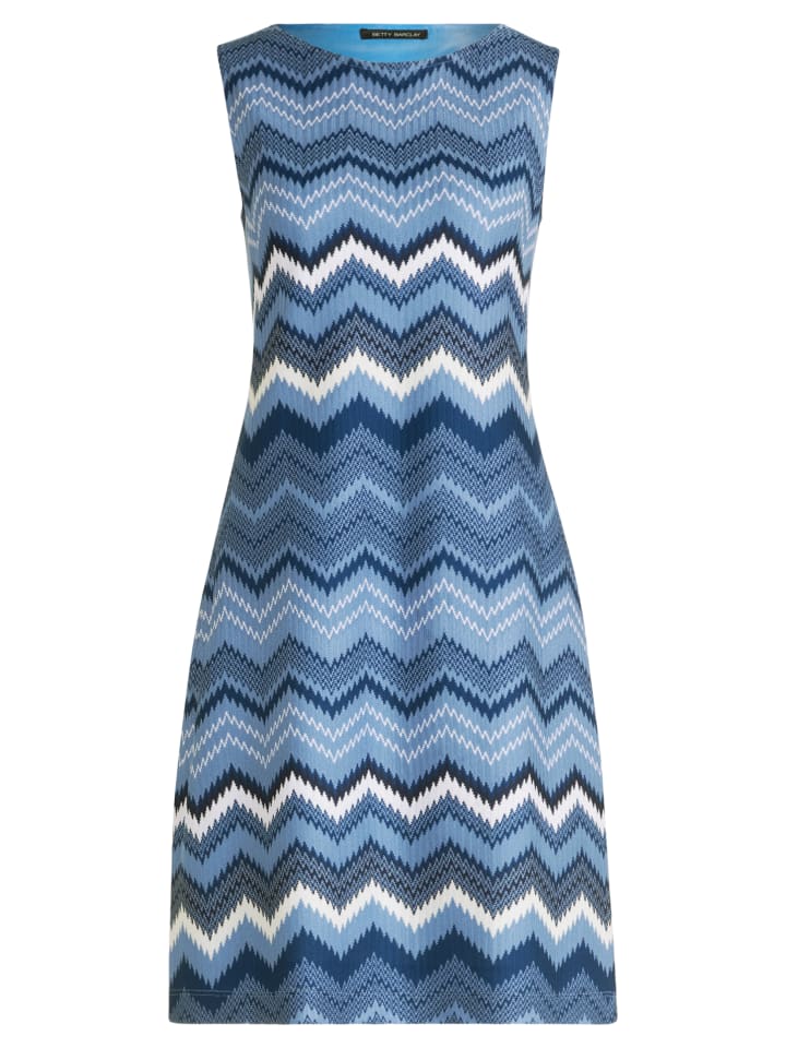 

Короткое платье Betty Barclay Etuikleid mit U-Boot-Ausschnitt, цвет Blau/Weiß