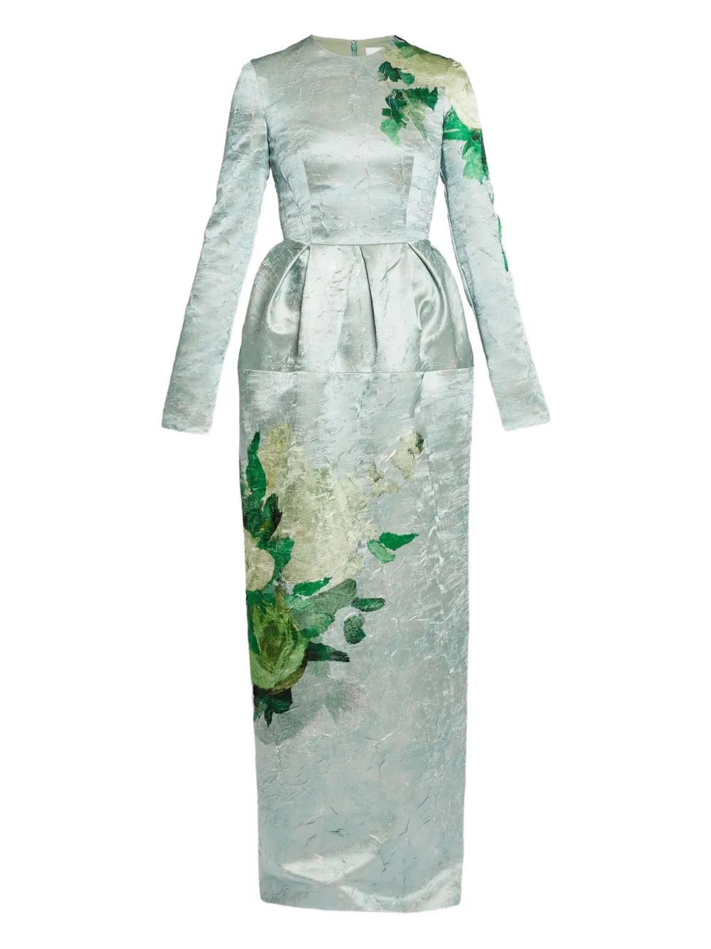 

Платье с цветочным узором ERDEM, синий