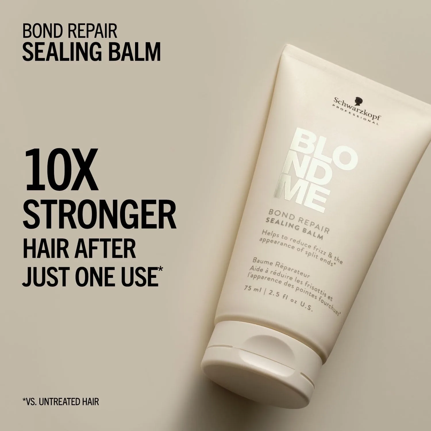 BlondMe Bond Repair Sealing Balm для блондированных волос, 74 мл: уход за секущимися кончиками, защита от укладки, для гладких и блестящих волос — фото 4