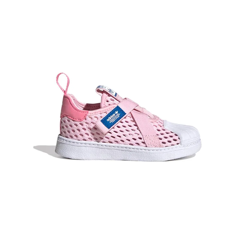 Adidas Originals Детские низкие кроссовки из дышащей влагоотводящей износостойкой ткани розовый белый — фото 3