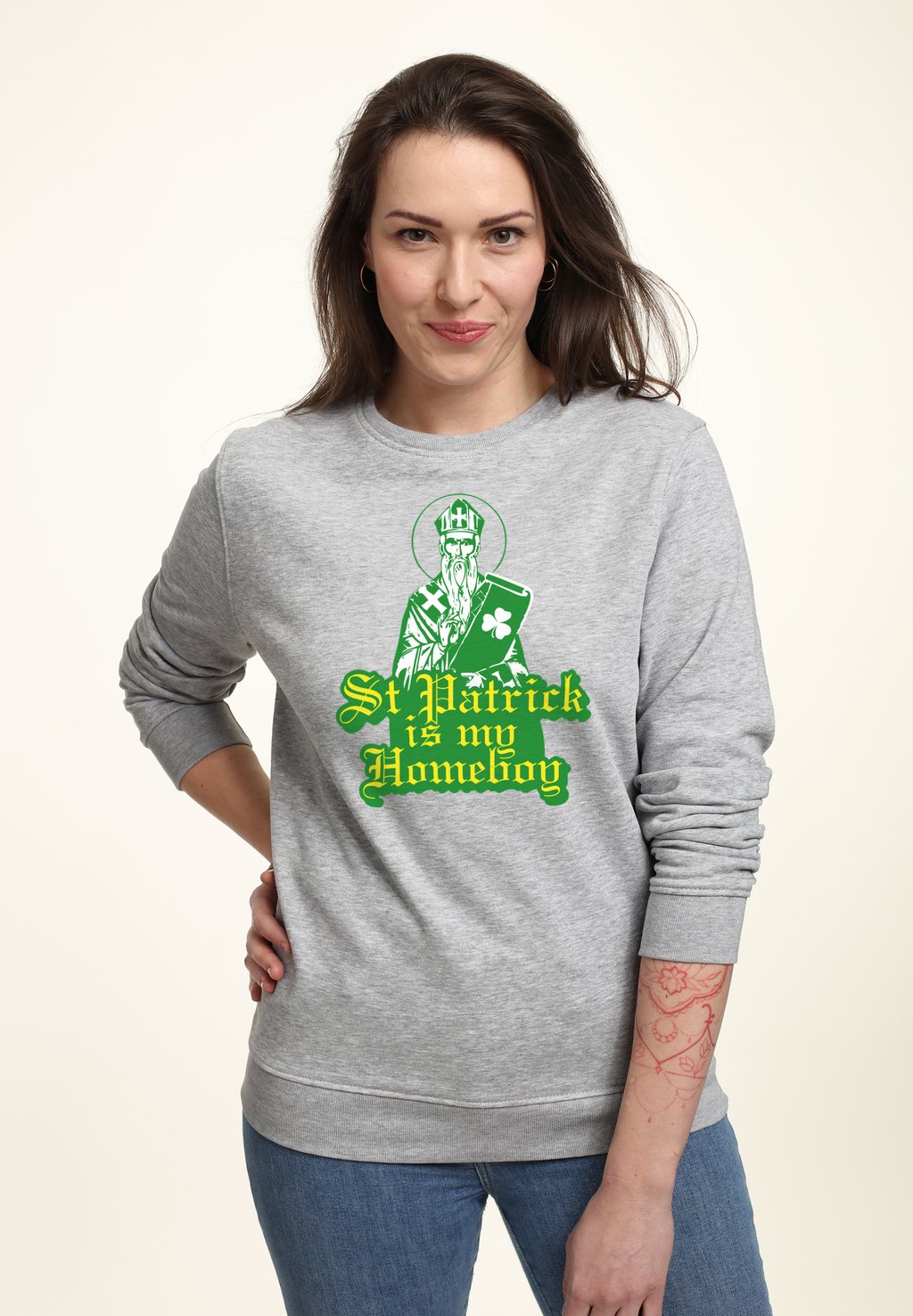 

Толстовка DUKE SONS ST PATRICK IS MY HOME Henry Tiger, цвет Heather Grey