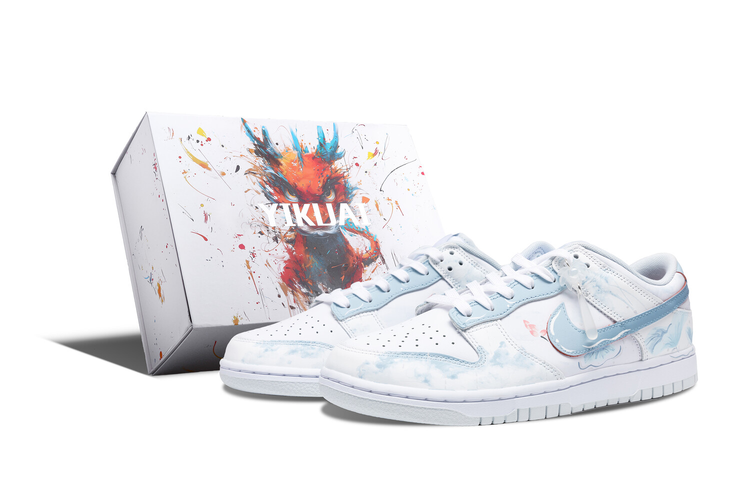 

Кроссовки Nike Dunk Skateboarding Shoes Unisex Low-top White/Blue/Red, голубой, Синий, Кроссовки Nike Dunk Skateboarding Shoes Unisex Low-top White/Blue/Red, голубой