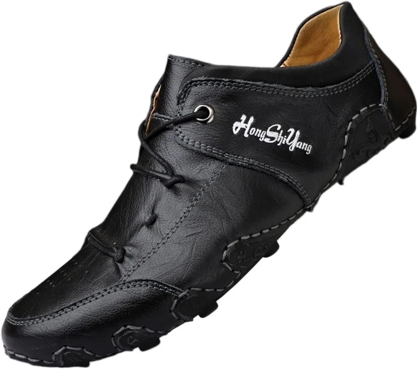 Туфли Men's shoes, men's casual shoes, leather shoes, office buty casual shoes Generic, Black