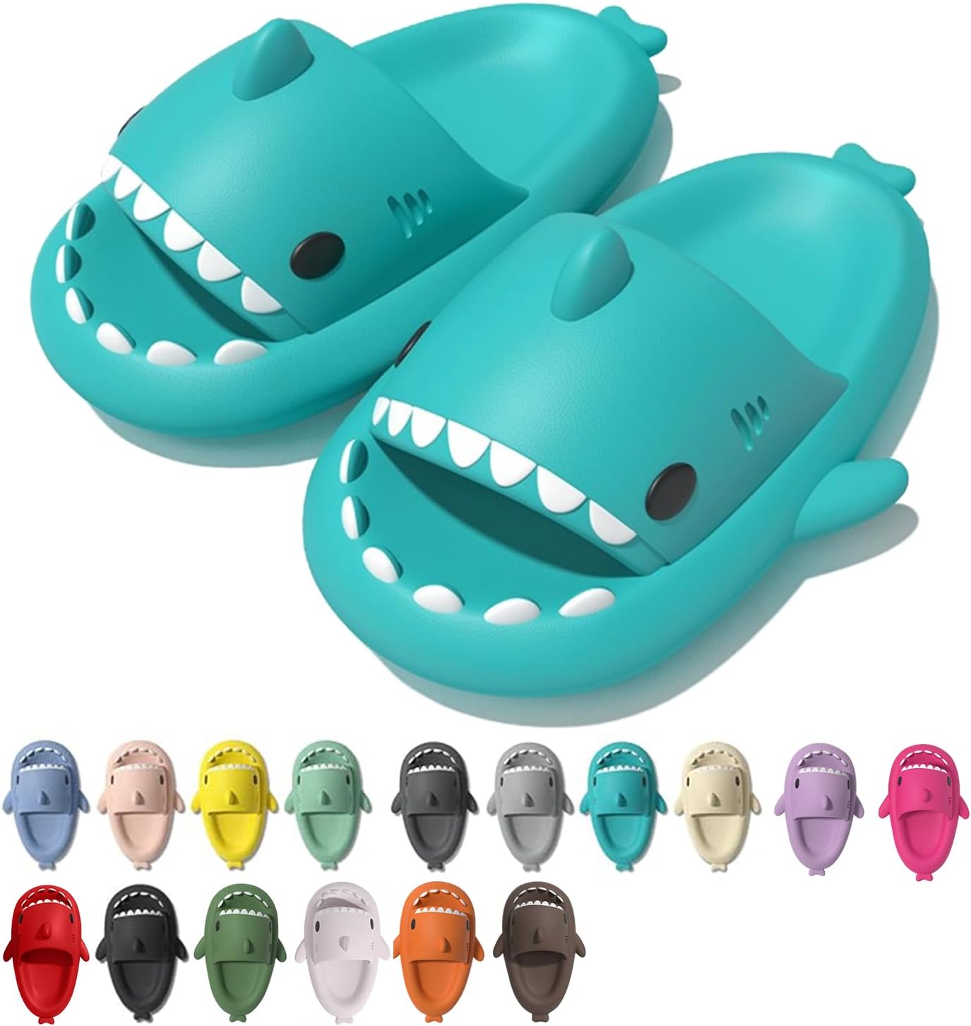 

Тапочки Roscylco Shark Cloud, милые шлепанцы с акулой для женщин и мужчин, летние тапочки-сандалии для мальчиков и девочек, спа-платформа, нескользящие пляжные сандалии с открытым носком, душевые тапочки для пары Rosyclo, зеленый