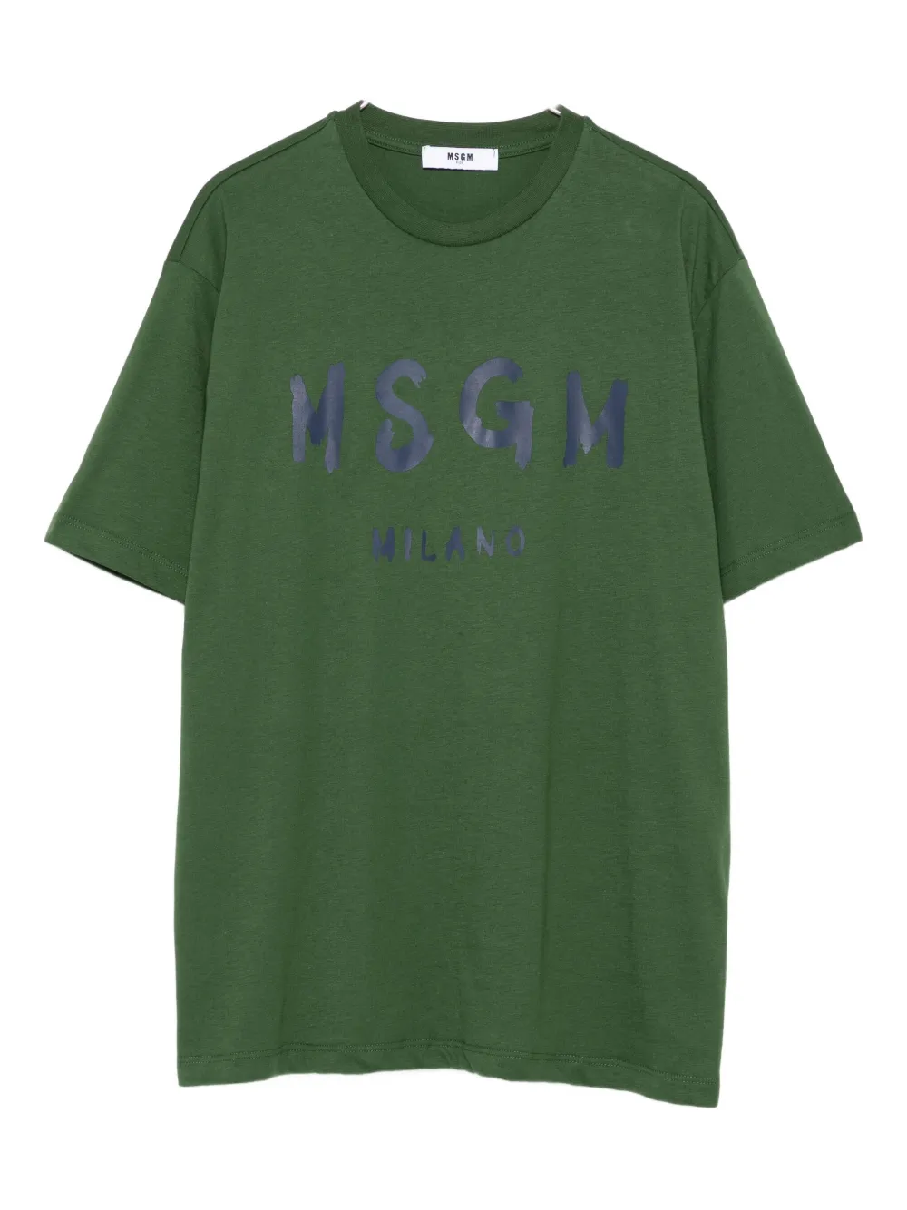 

Хлопковая футболка с логотипом MSGM Kids, зеленый