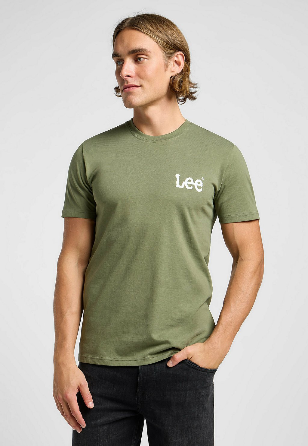 

Футболка с принтом SHORT SLEEVE MEDIUM WOBBLY REGULAR FIT Lee, зеленый
