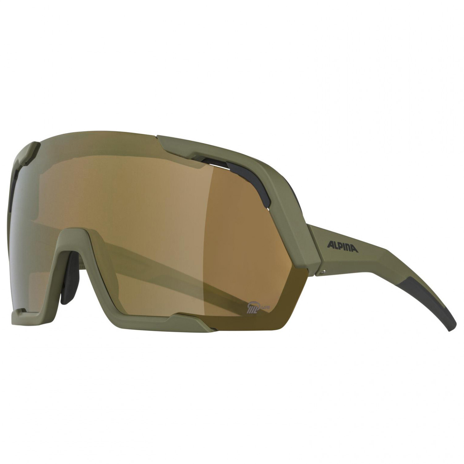 

Велосипедные очки Alpina Rocket Bold Q Lite Mirror Cat 3, цвет Olive Matt