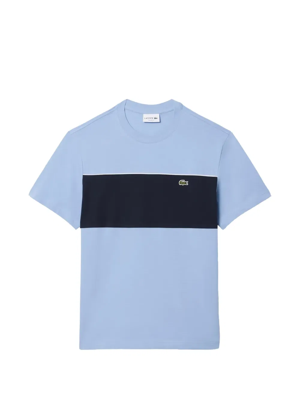 Полосатая футболка с круглым вырезом Lacoste, синий