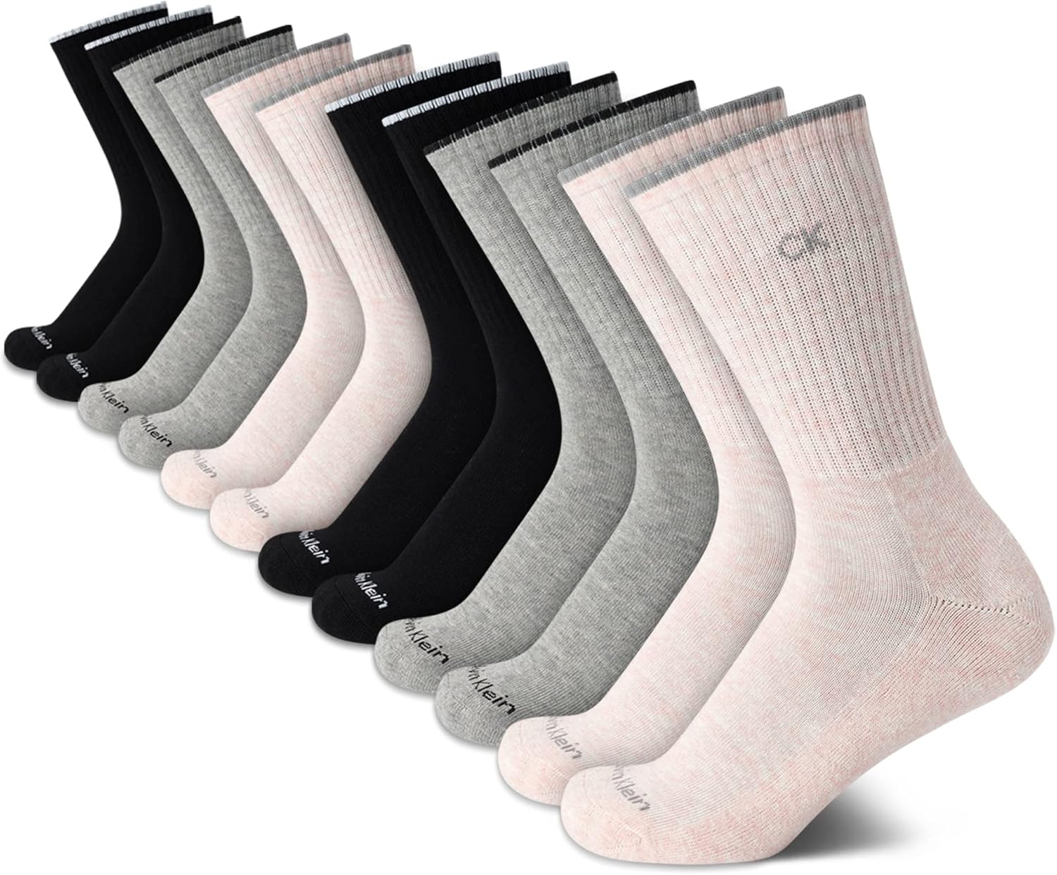 

Женские носки Calvin Klein - спортивные носки с мягкой подошвой (12 шт.), Rose Heather Assorted