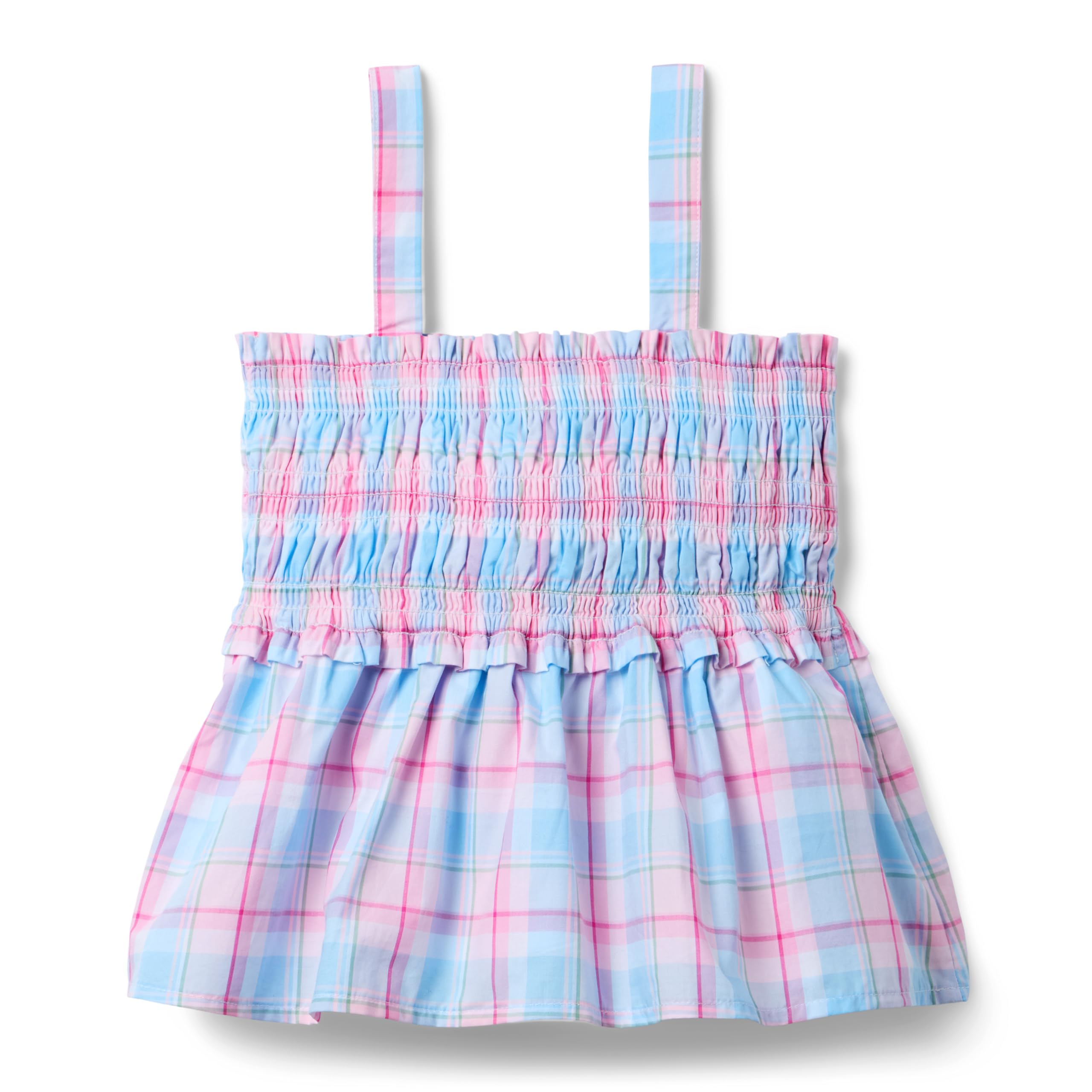

Топ Janie and Jack Smocked Madras Top, цвет Multicolor