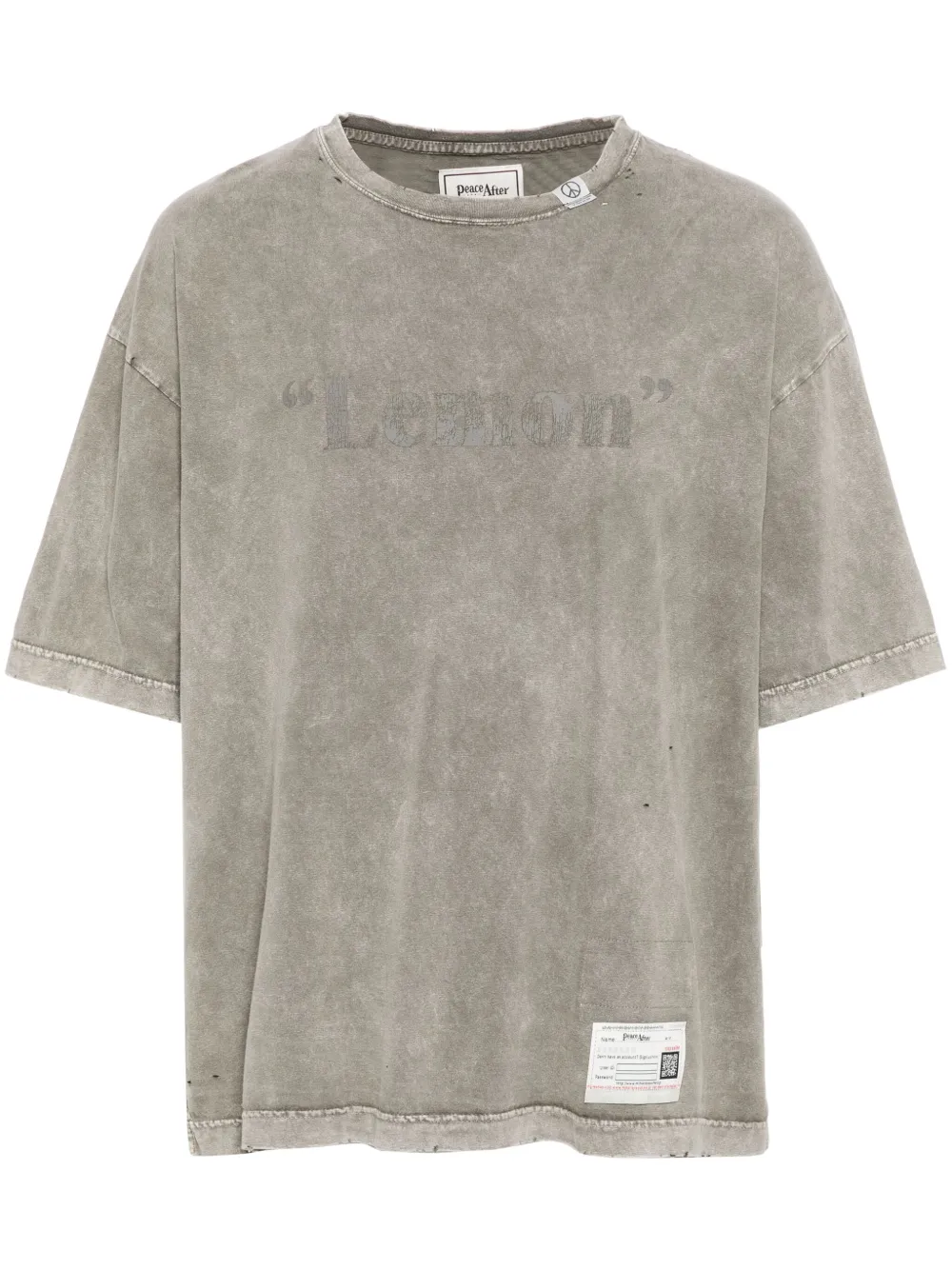 

Футболка Lemon из коллаборации с Peace And After Maison Mihara Yasuhiro, серый