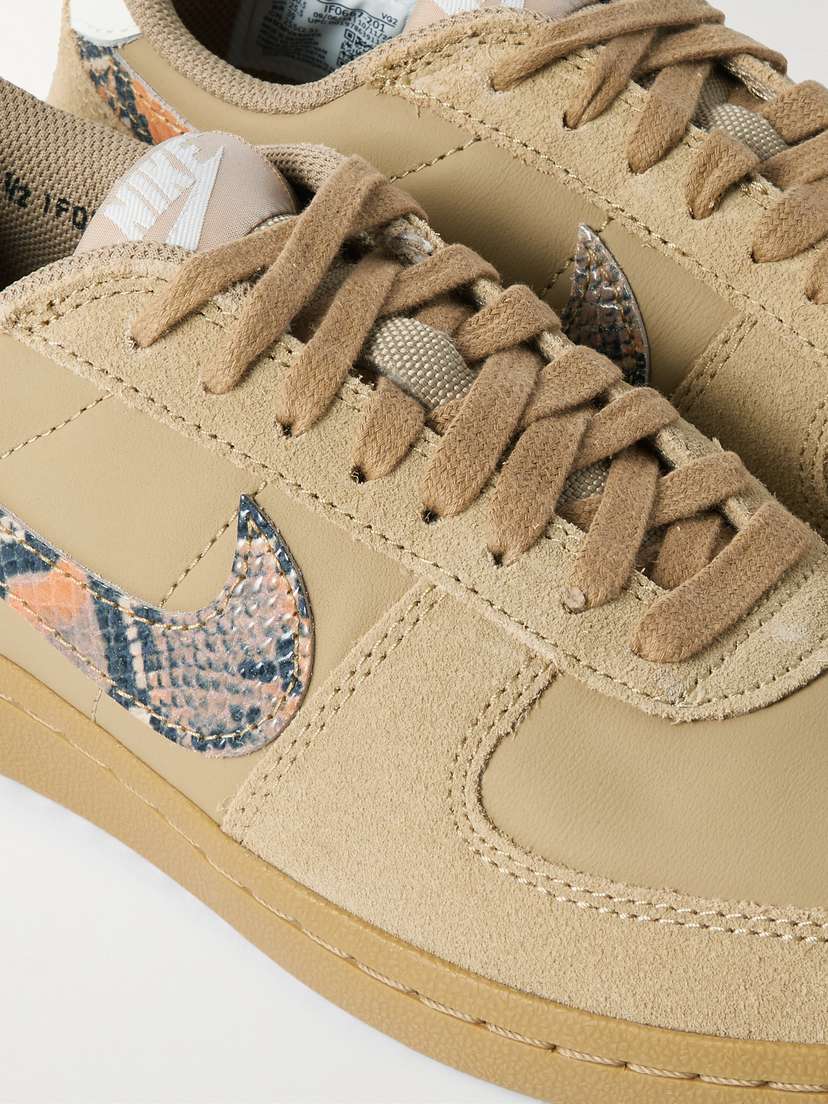 Кроссовки Field General из кожи и замши с эффектом змеи Nike, бежевый — фото 4