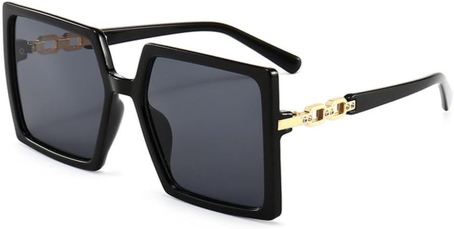 

LVTFCO Модные солнцезащитные очки с градиентным переходом цвета для мужчин, большие очки в винтажном стиле, защита от УФ-излучения UV400, большие солнцезащитные очки для женщин, C3 Black