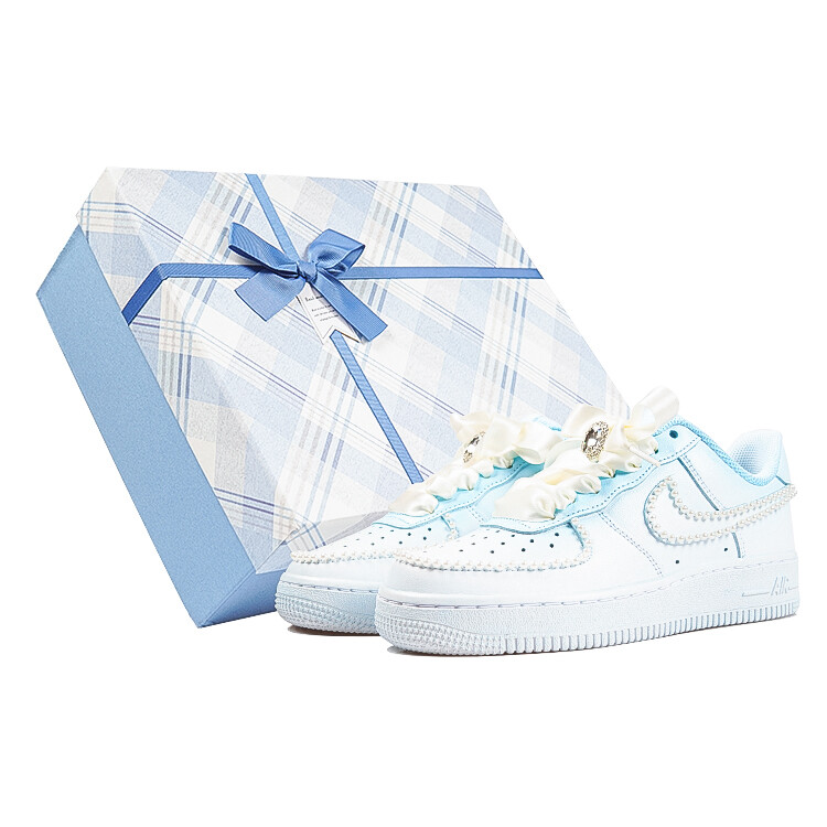 

Кроссовки Nike Air Force 1 Skateboarding Shoes Men Low-top Blue, голубой, Синий, Кроссовки Nike Air Force 1 Skateboarding Shoes Men Low-top Blue, голубой
