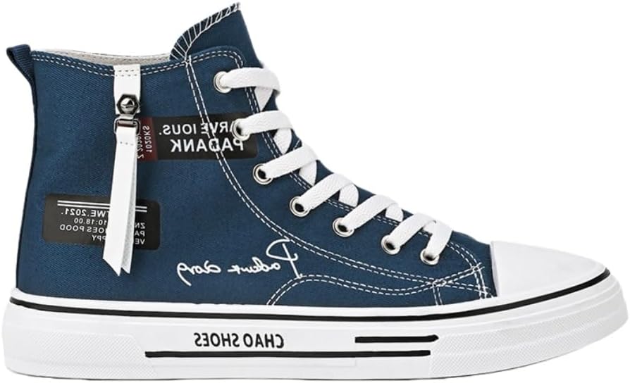 

Мужские легкие низкие кеды из полотна, дышащие плоские прогулочные туфли Hhhchpm, синий