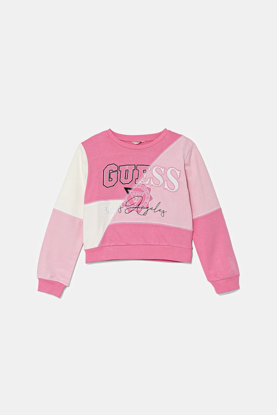 

Детская хлопковая толстовка Guess, розовый