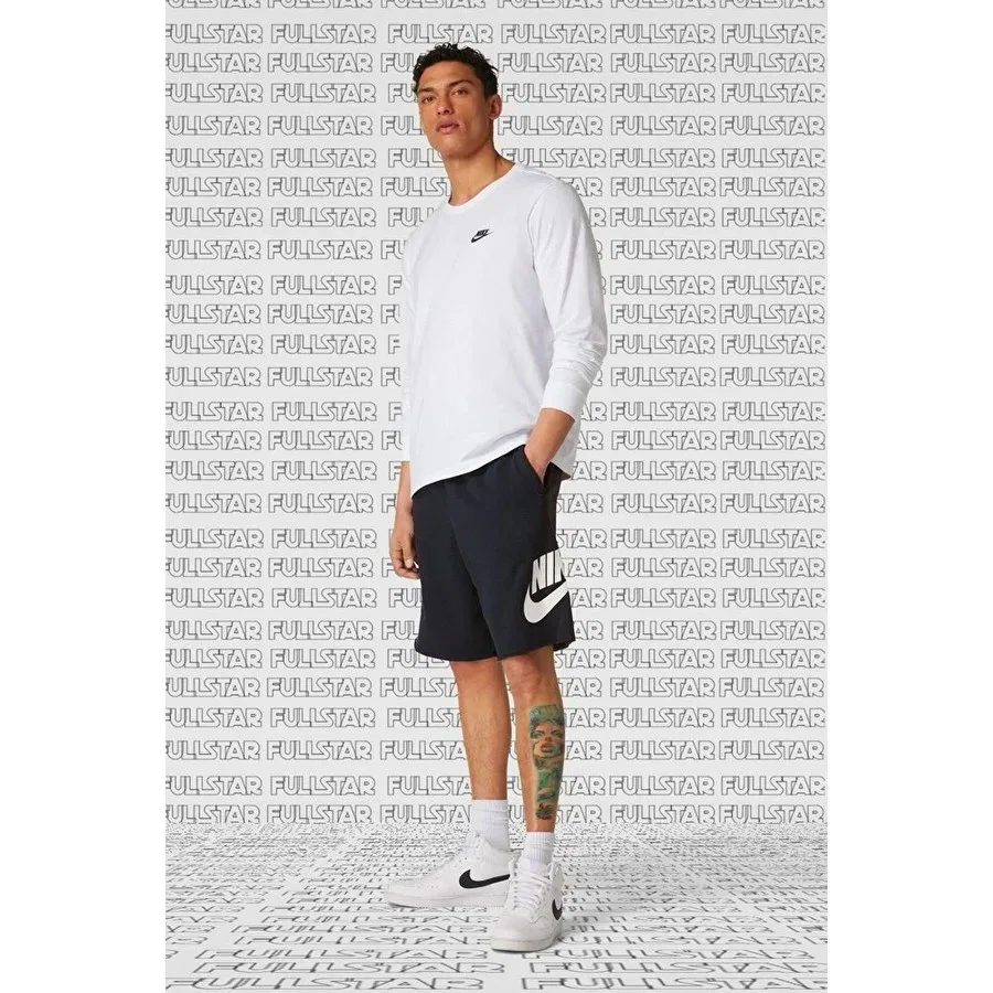 Шорты спортивные свободного кроя Nike Sportswear Club Futura, Оливковый — фото 4