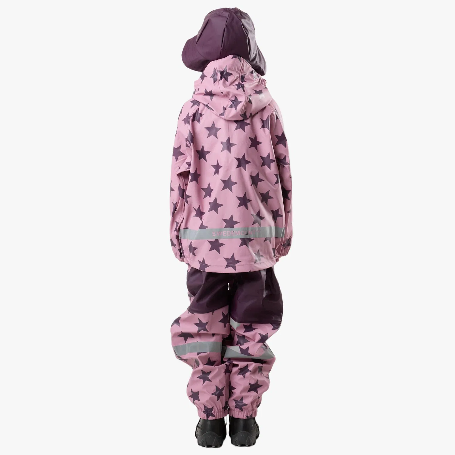 Детский дождевик-комбинезон Drop Rain Set JR, Swedemount, Hellrosa Dunkelviolett — фото 2