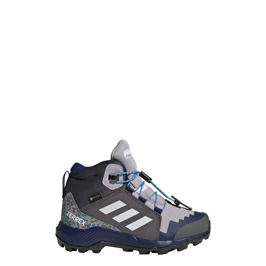Ботинки ADIDAS TERREX 'Minecraft' серого и серебристо-серого цвета — фото 2