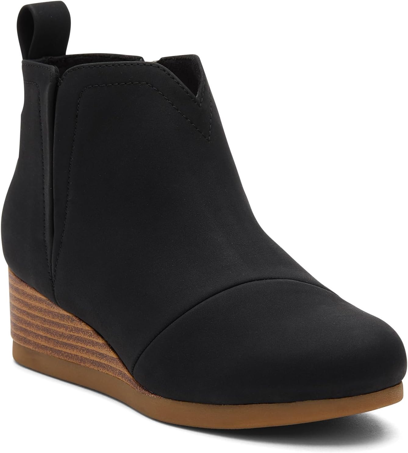 

TOMS Girl's, Clare Boot - Little Kid & Big Kid, Black Pu Nubuck