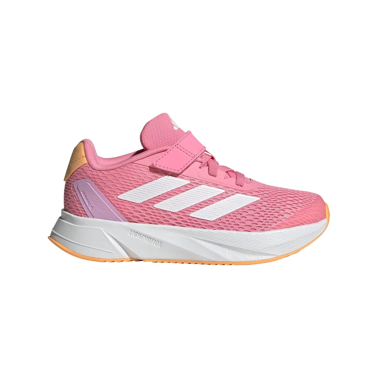 Детские кроссовки для мальчиков с липучкой Duramo Sl Adidas, Bliss Pink White Hazy Orange — фото 2