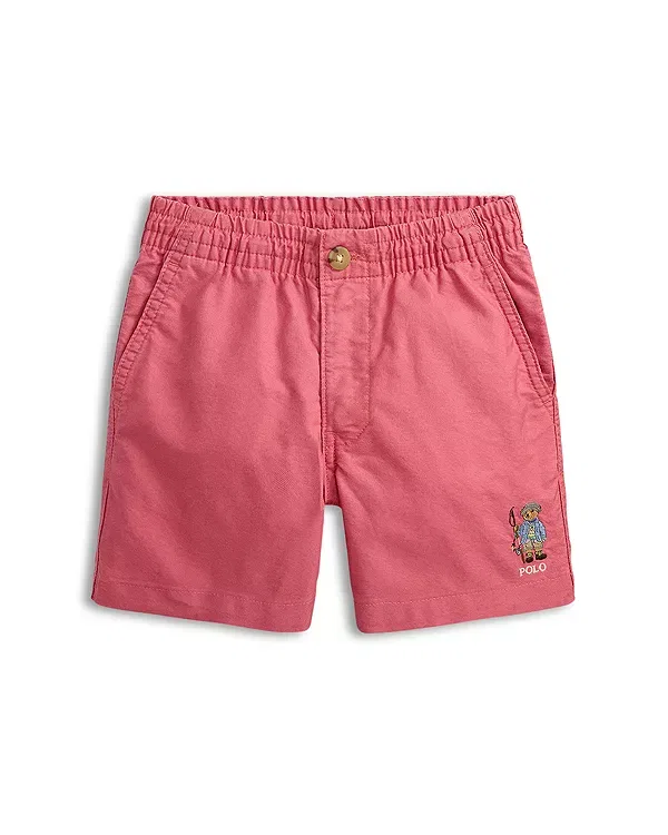 Детские шорты для мальчиков хлопковые Polo Bear Cotton Oxford Shorts Ralph Lauren, красный