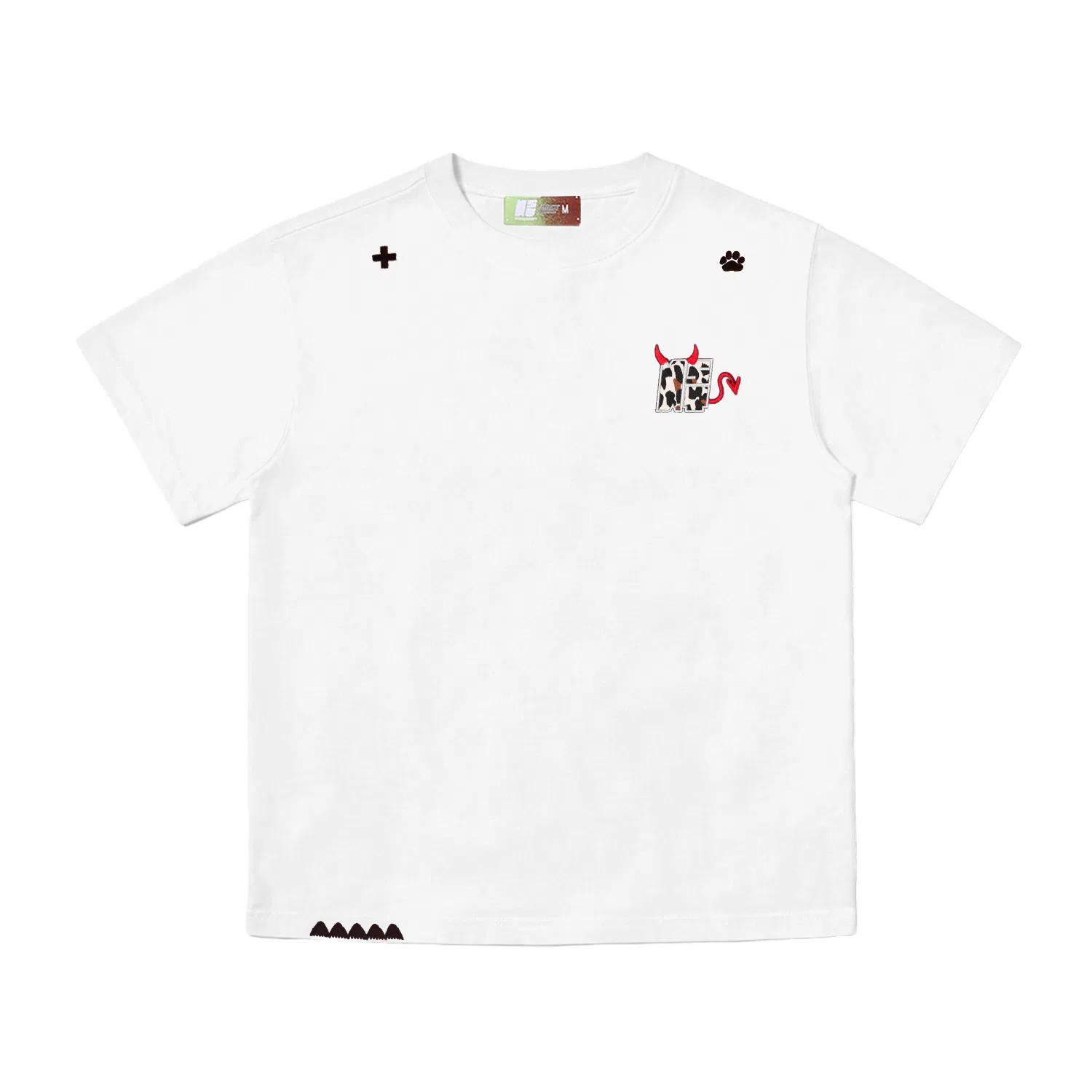 Футболка детская с круглым вырезом Thin Straight Fit NSTNEW START, White Heather Gray — фото 4