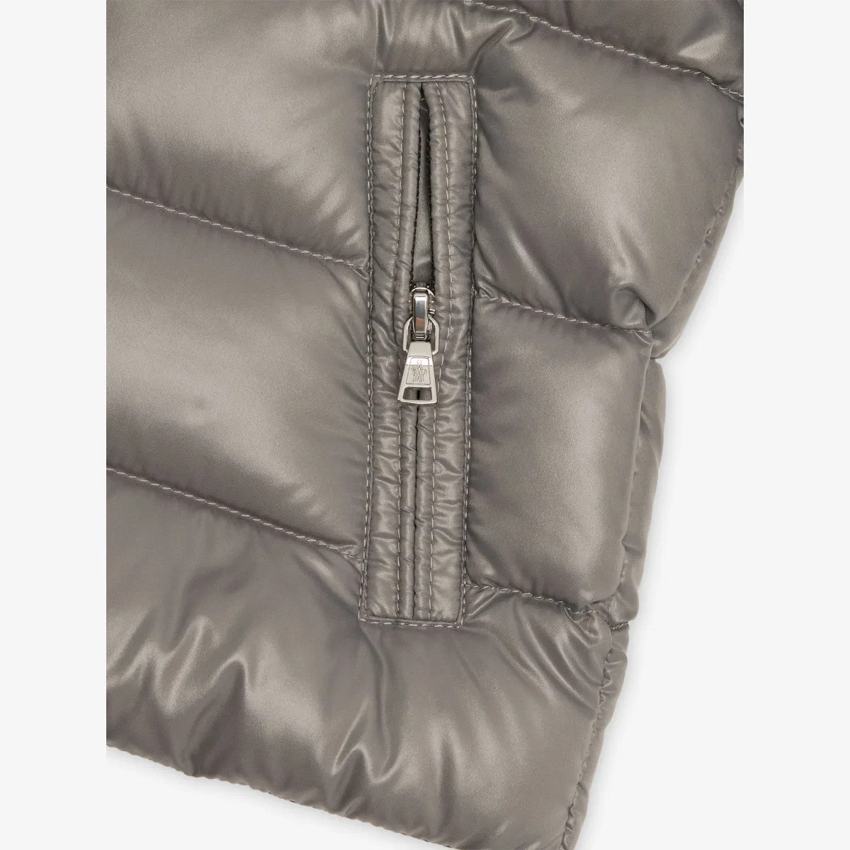 Пуховая куртка Maya, возраст 12 месяцев - 3 года Moncler, серый — фото 4