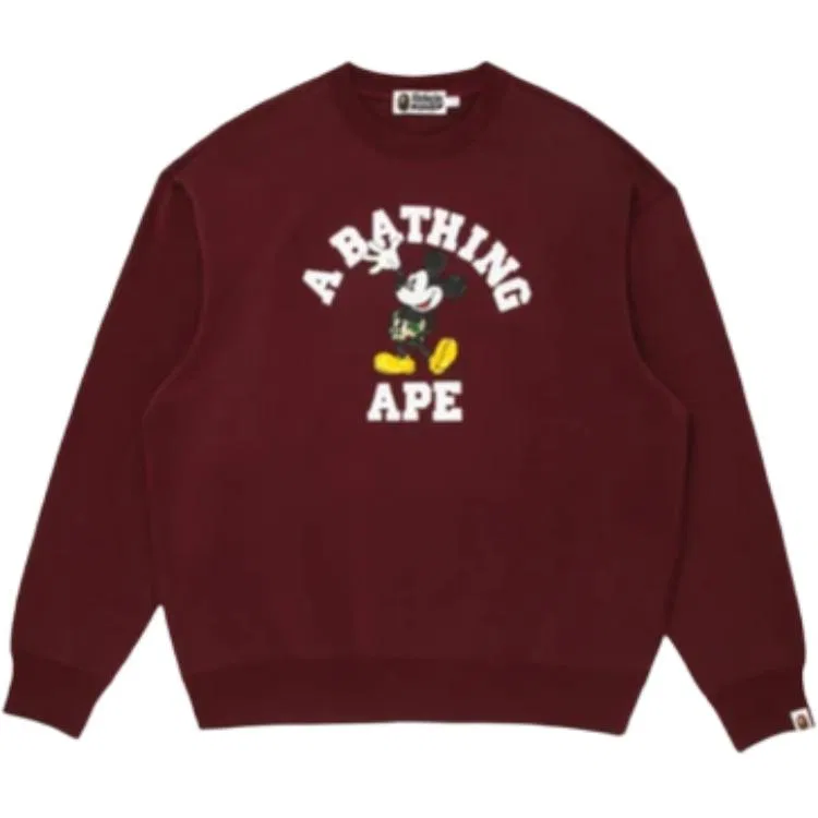 Детский свитшот с круглым вырезом X Disney A BATHING APE, Black — фото 4