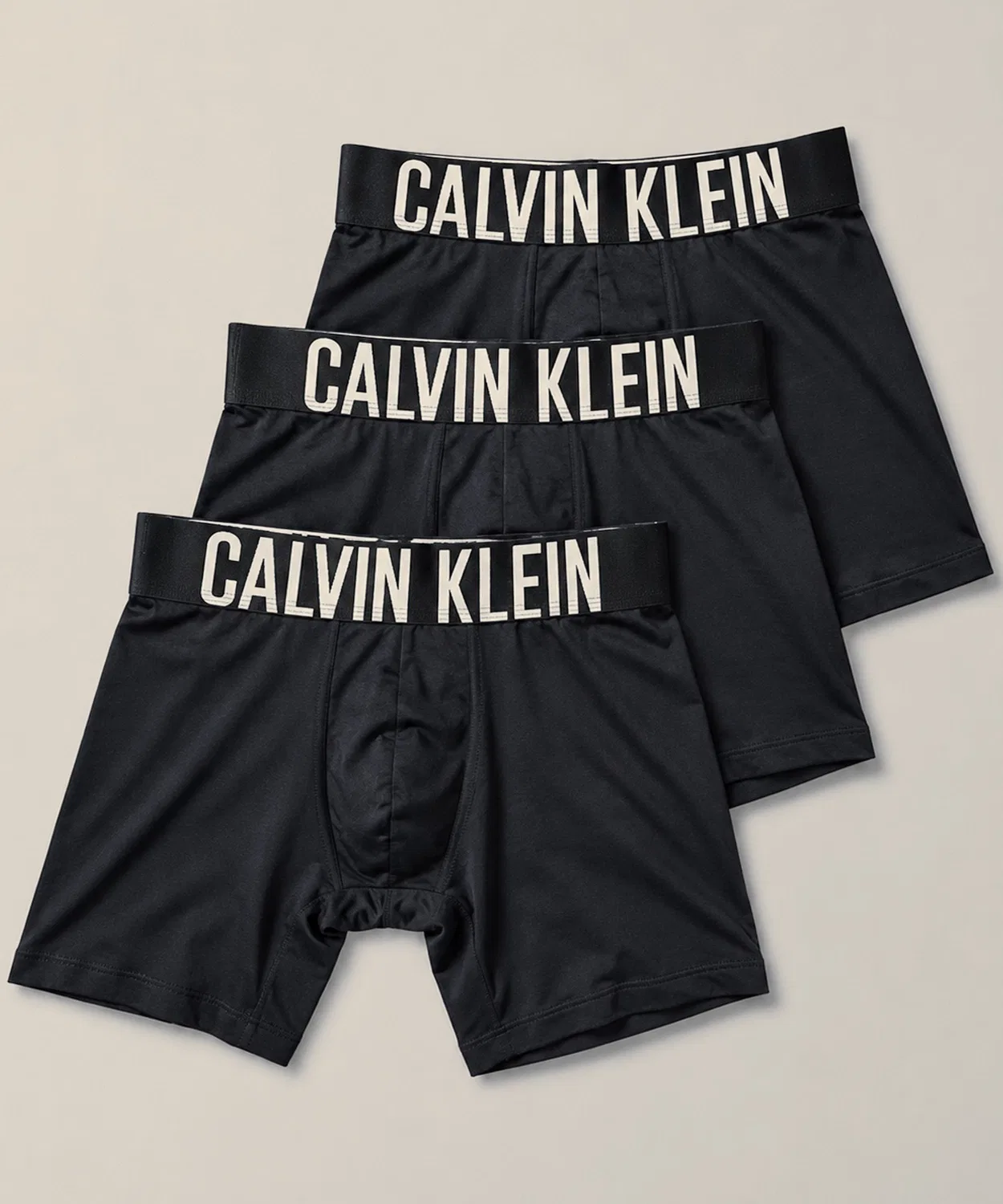 Мужские боксеры с принтом Intense Power Microfiber Stretch Boxer 3pk Calvin Klein, Black