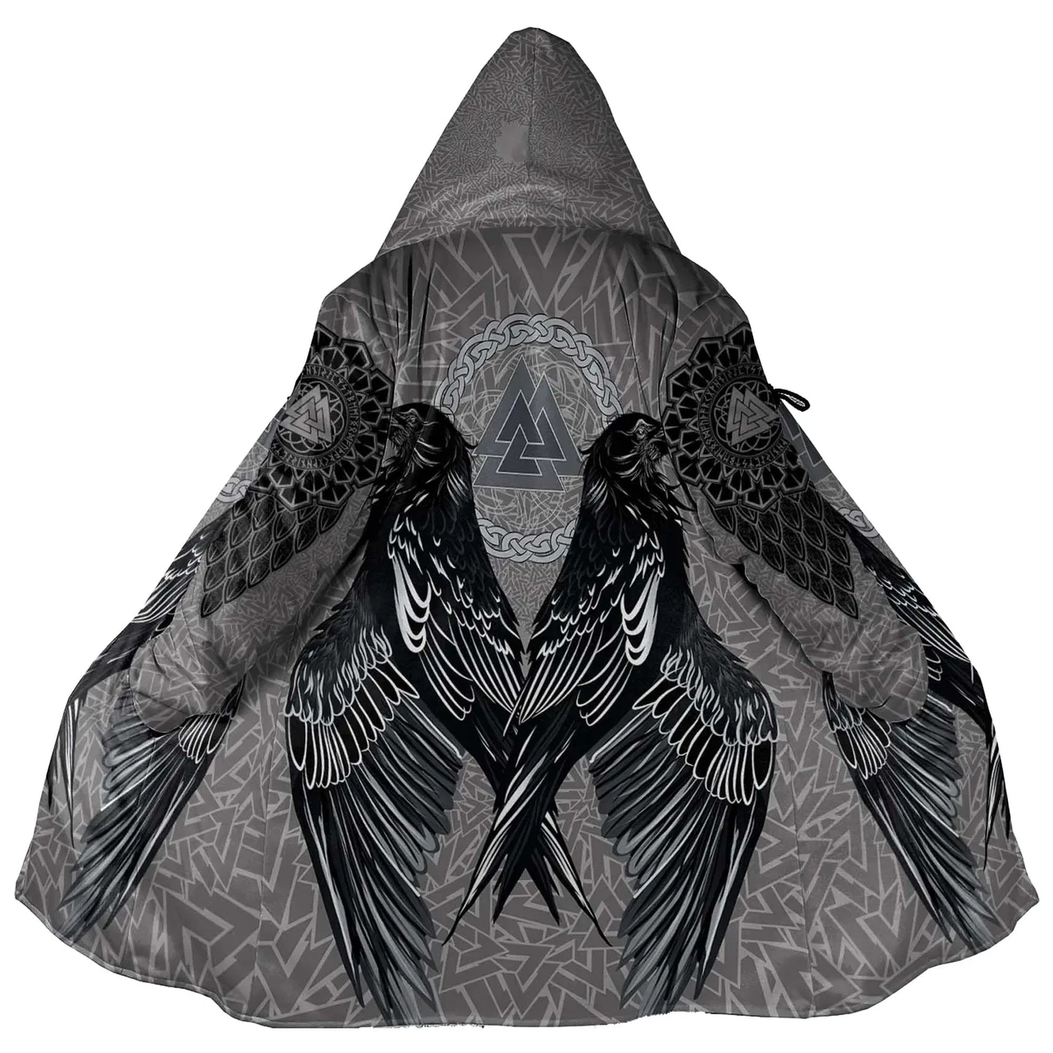 Мужская куртка с принтом Viking Raven Tattoo, Raven Cape