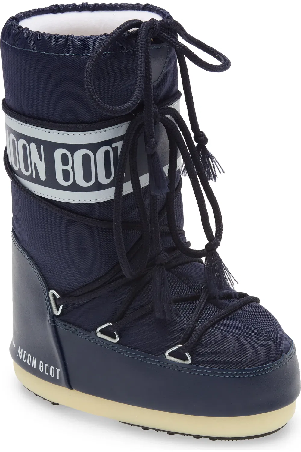 Детские ботинки на шнуровке водонепроницаемые Moon Boot, 002-синий